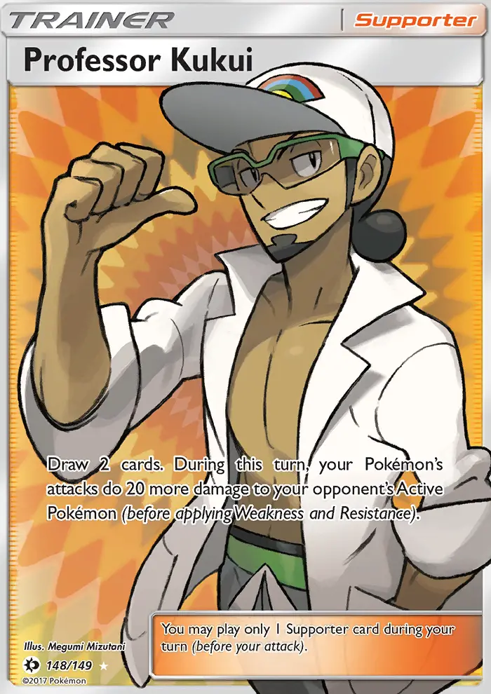 Professor Kukui, Pokémon card