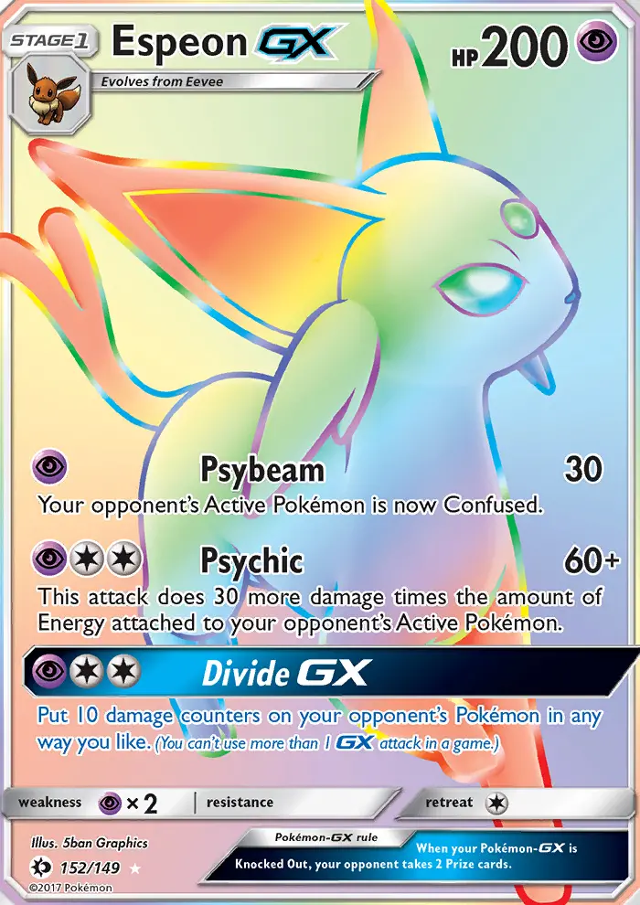 Espeon GX, Pokémon card