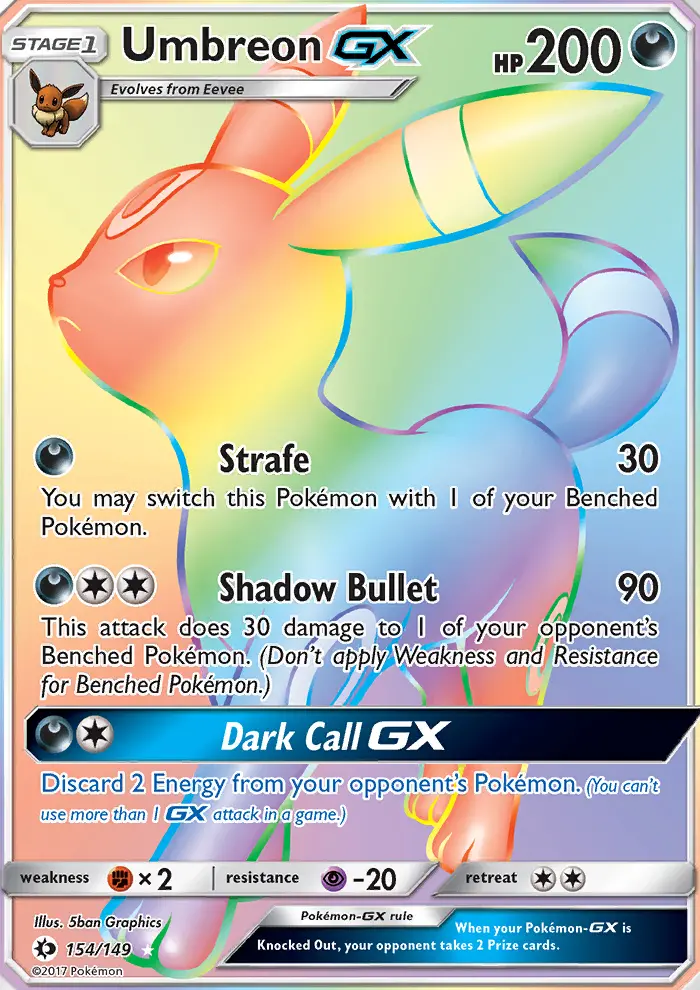 Umbreon GX, Pokémon card