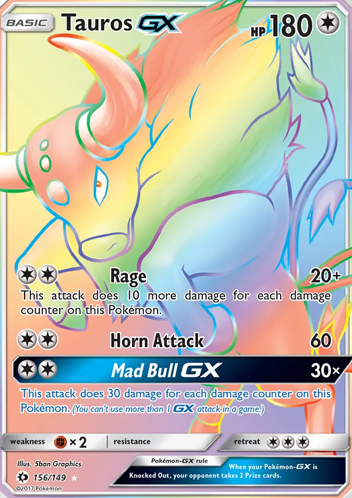 Tauros GX, Pokémon card