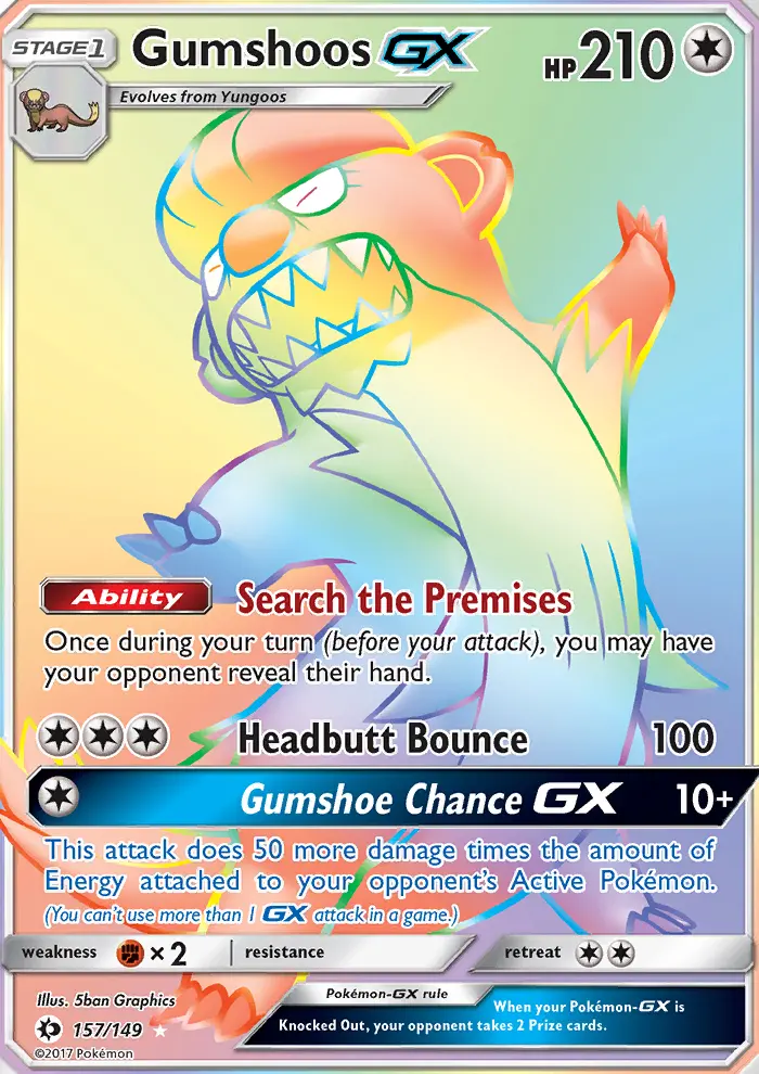 Gumshoos GX, Pokémon card