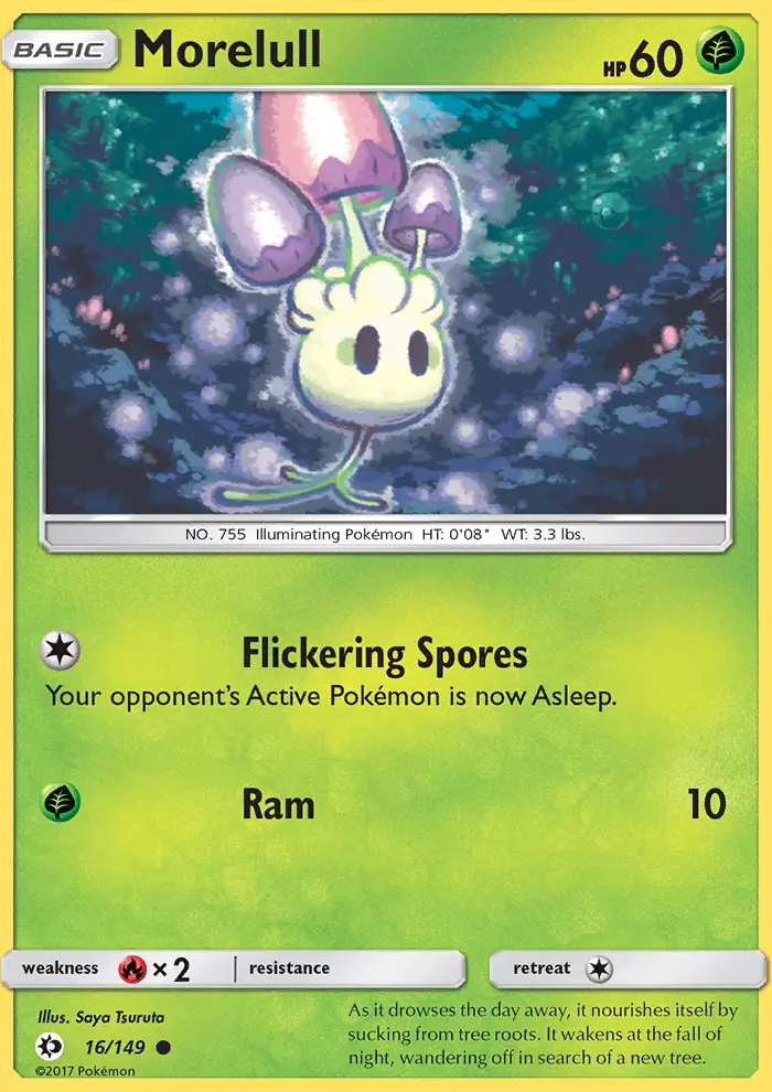 Morelull, Pokémon card
