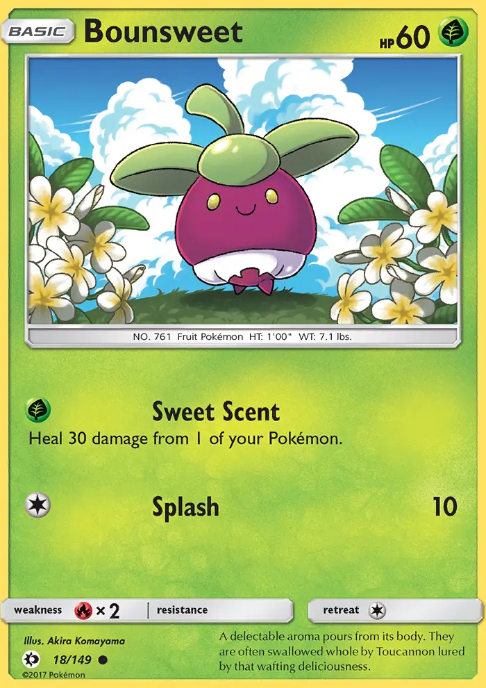 Bounsweet, Pokémon card