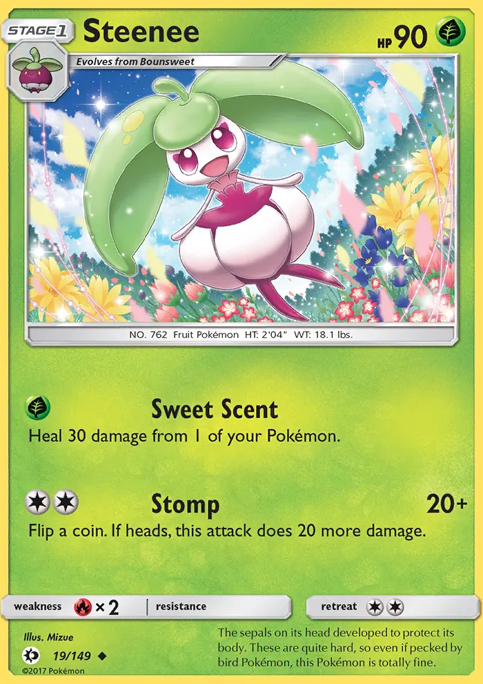 Steenee, Pokémon card