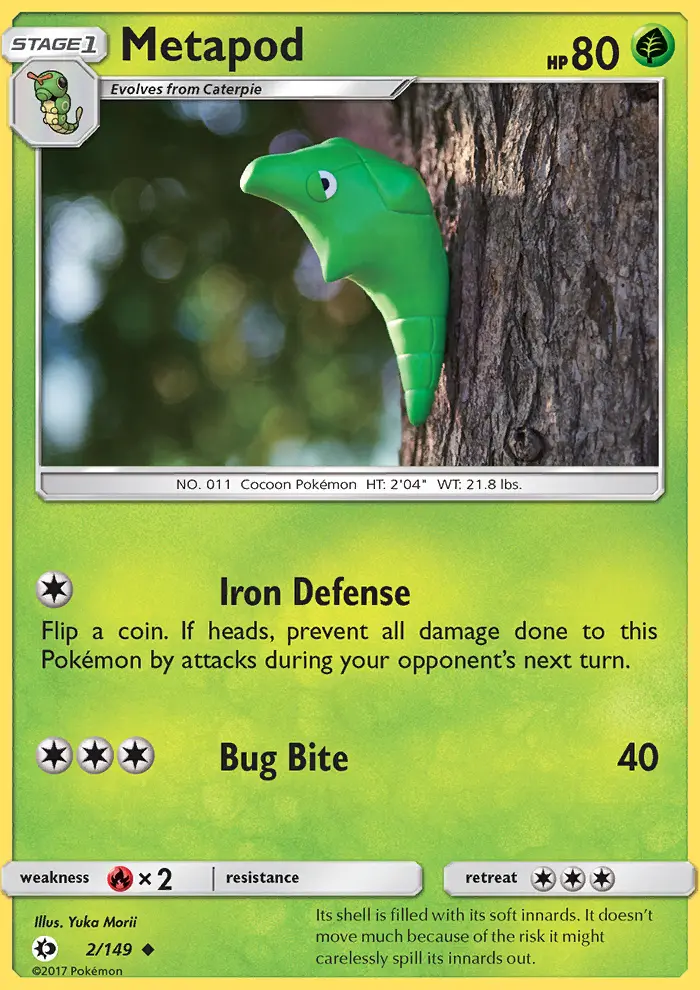Metapod, Pokémon card
