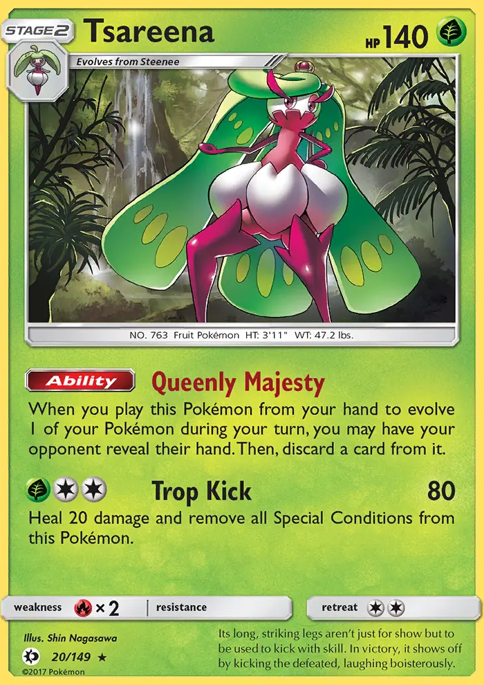 Tsareena, Pokémon card