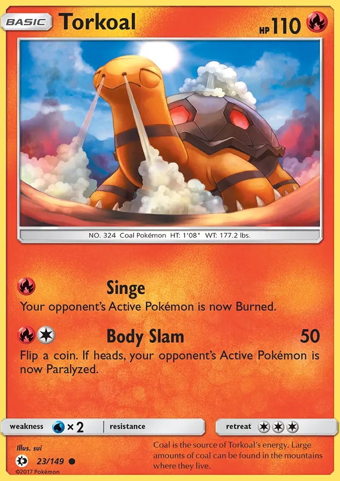 Torkoal, Pokémon card