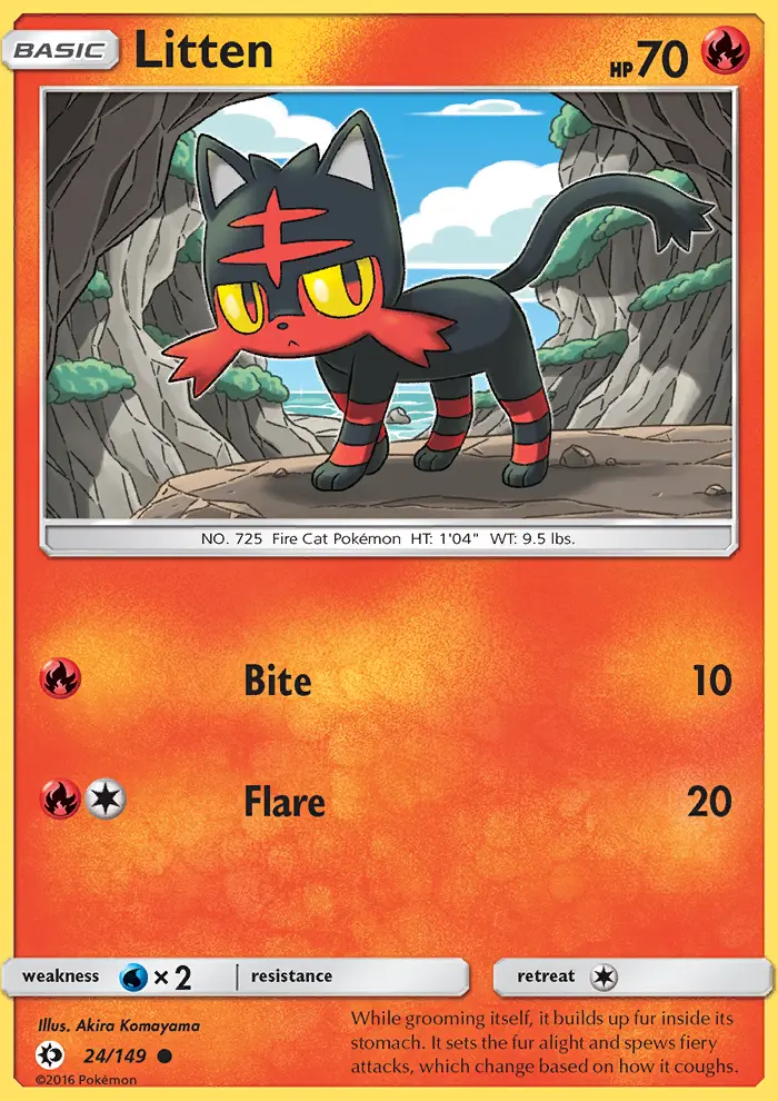 Litten, Pokémon card