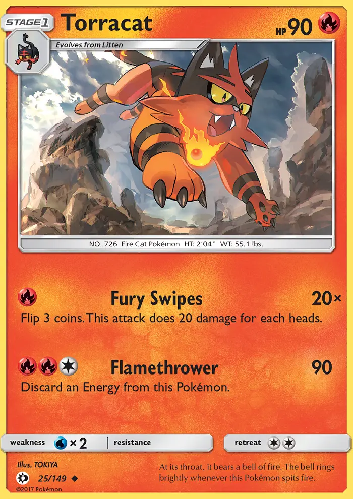 Torracat, Pokémon card