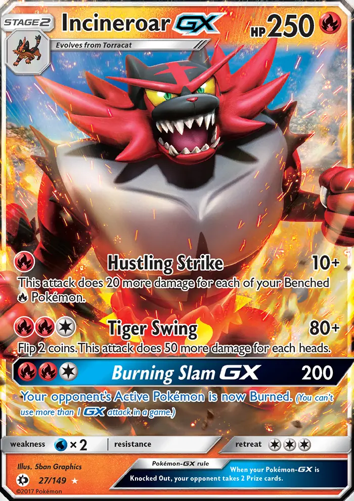 Incineroar GX, Pokémon card
