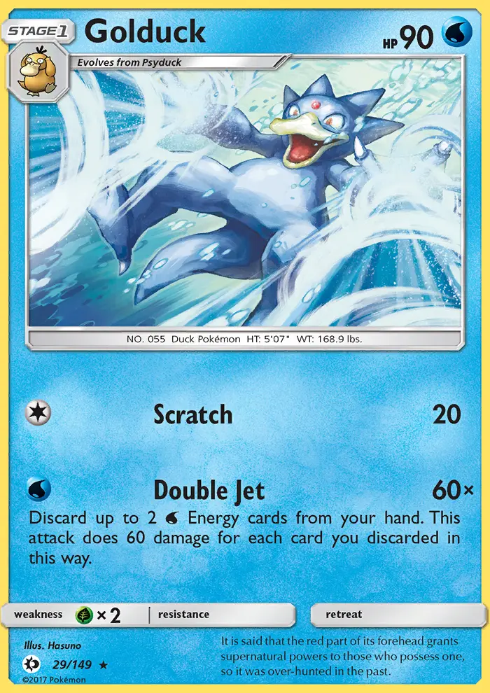 Golduck, Pokémon card