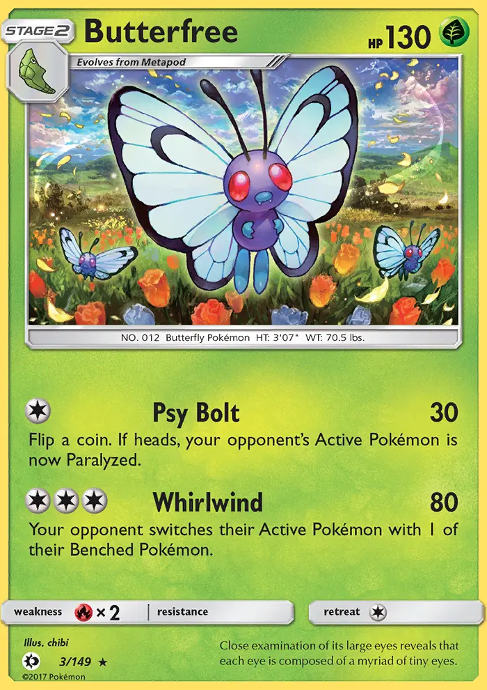 Butterfree, Pokémon card