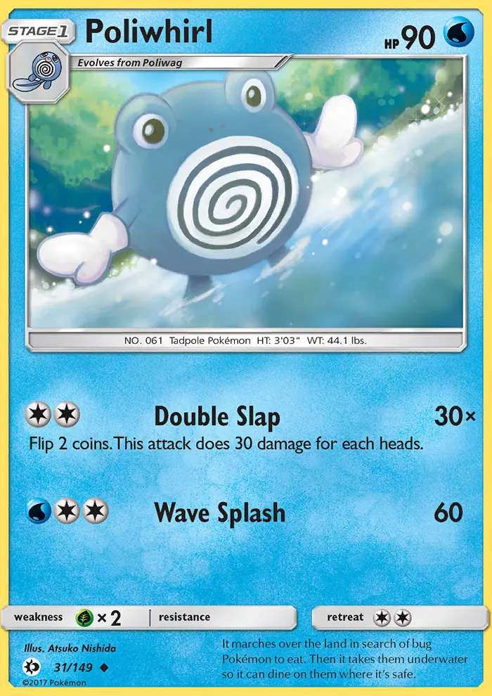 Poliwhirl, Pokémon card