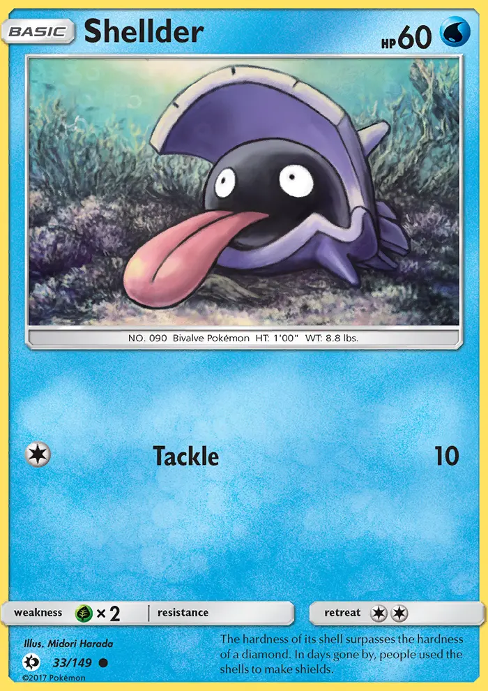 Shellder, Pokémon card