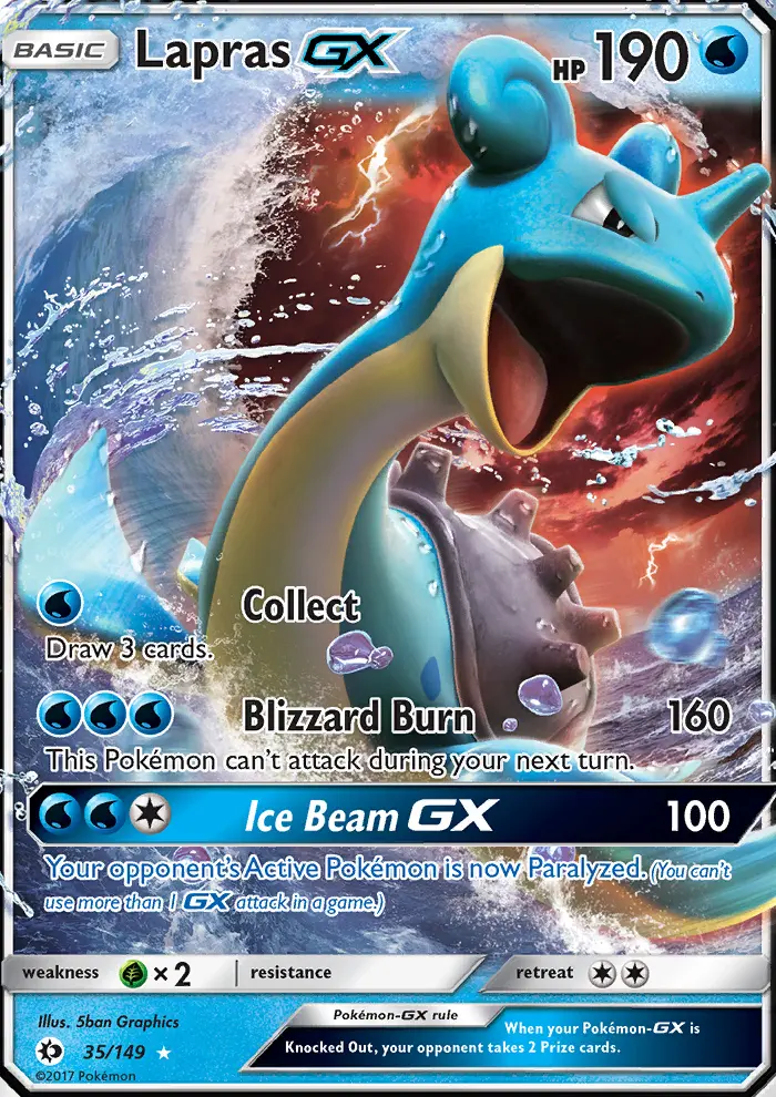Lapras GX, Pokémon card