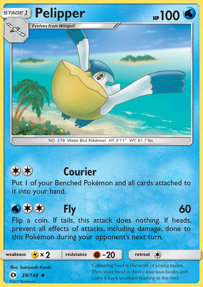 Pelipper, Pokémon card