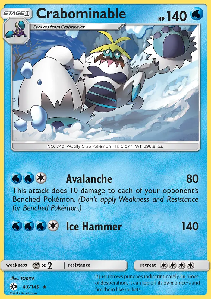 Crabominable, Pokémon card