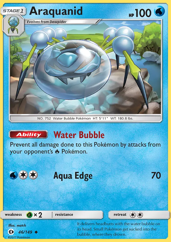 Araquanid, Pokémon card