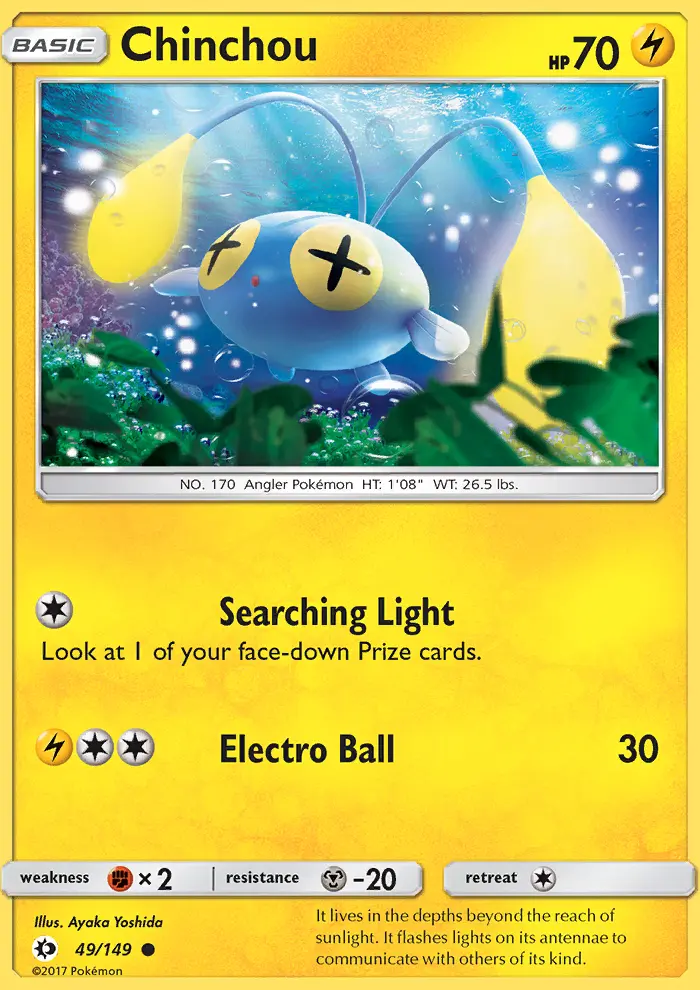 Chinchou, Pokémon card