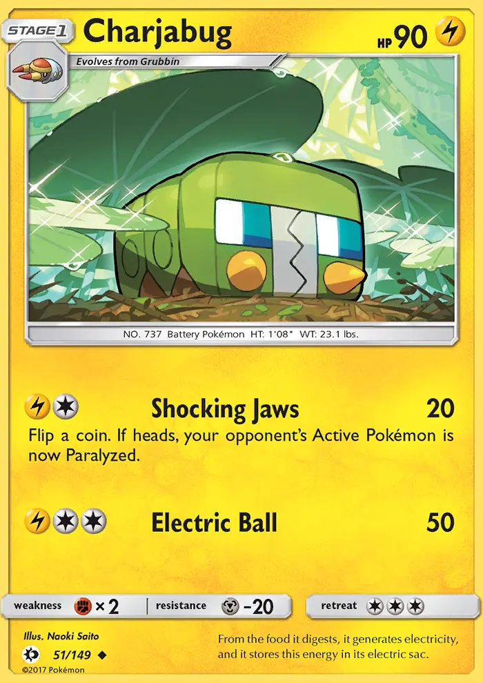 Charjabug, Pokémon card