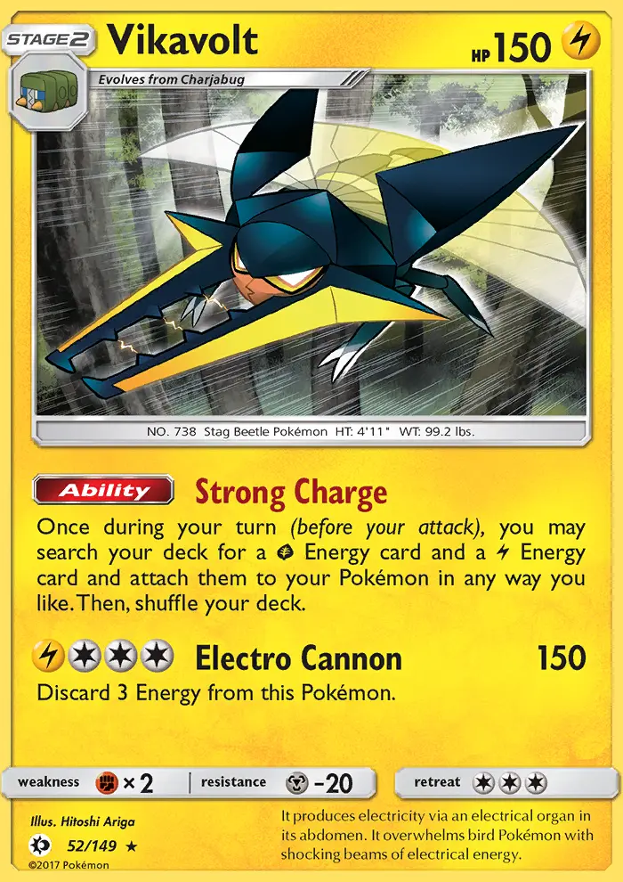 Vikavolt, Pokémon card