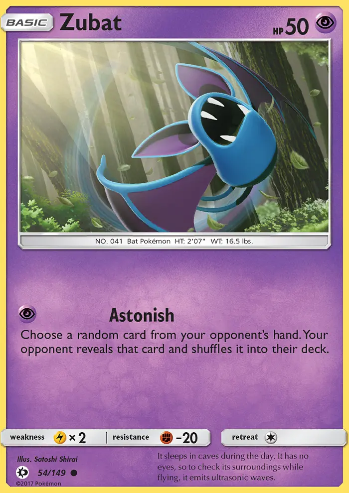 Zubat, Pokémon card