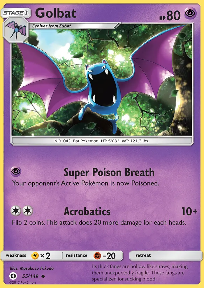 Golbat, Pokémon card