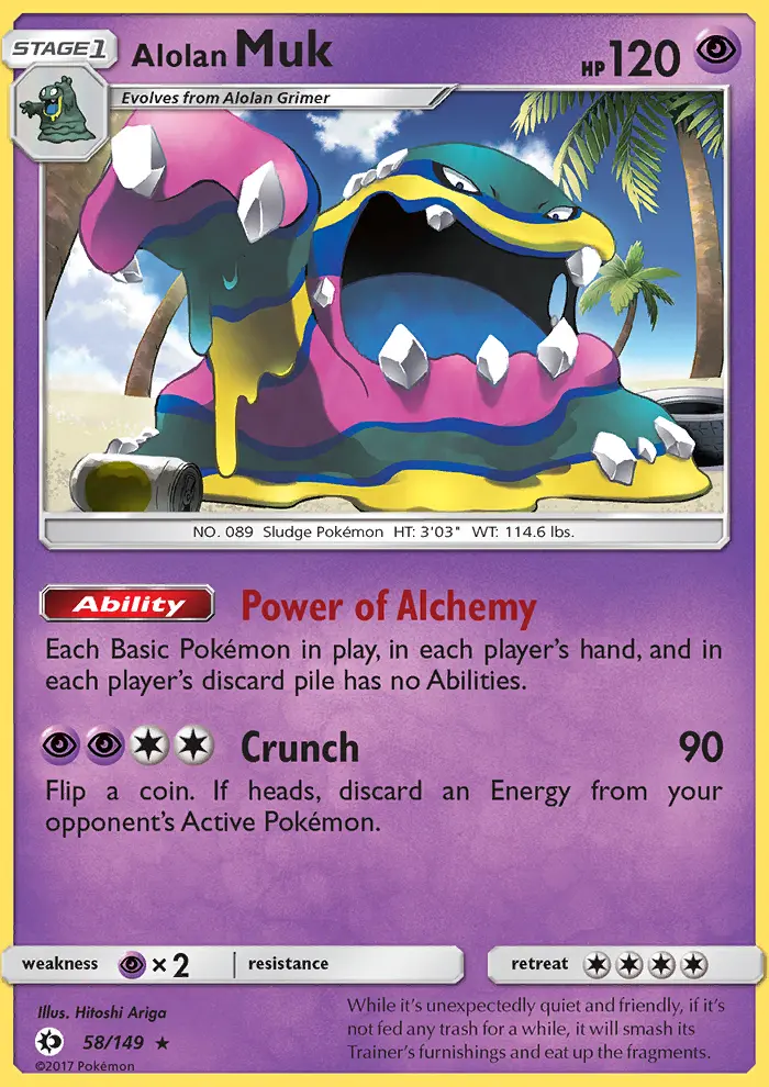 Alolan Muk, Pokémon card