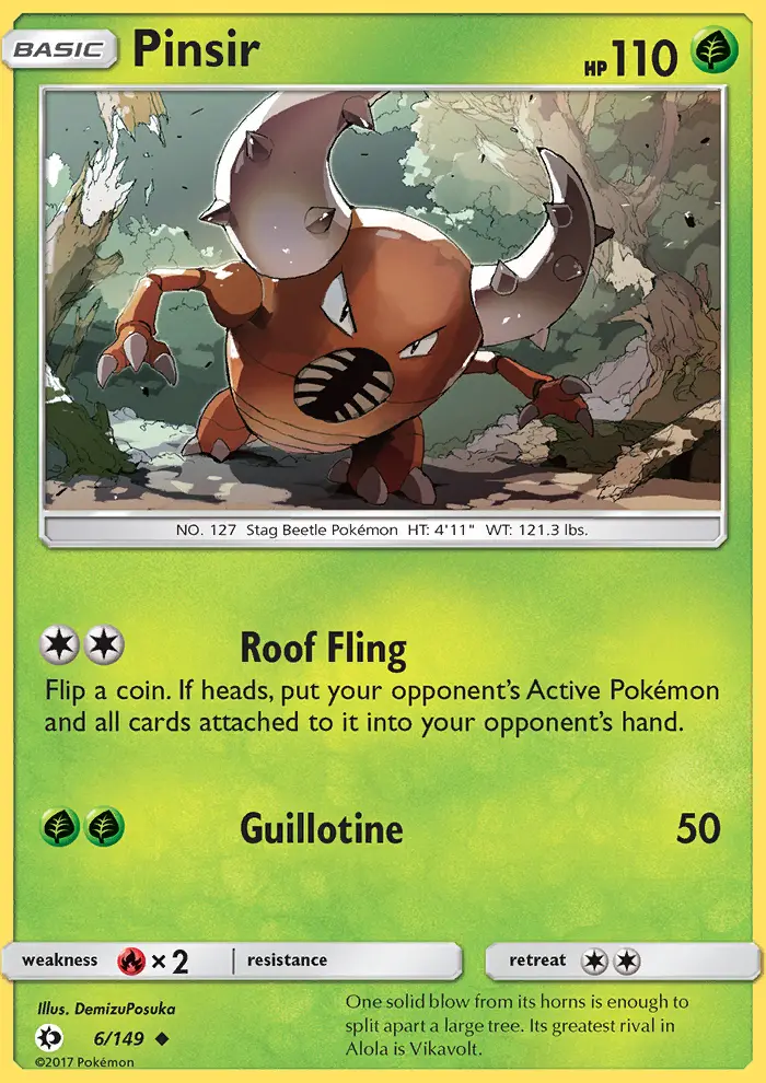 Pinsir, Pokémon card
