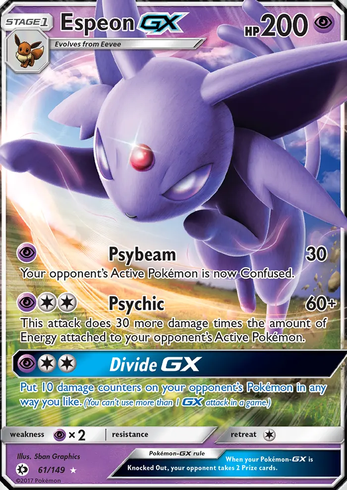Espeon GX, Pokémon card