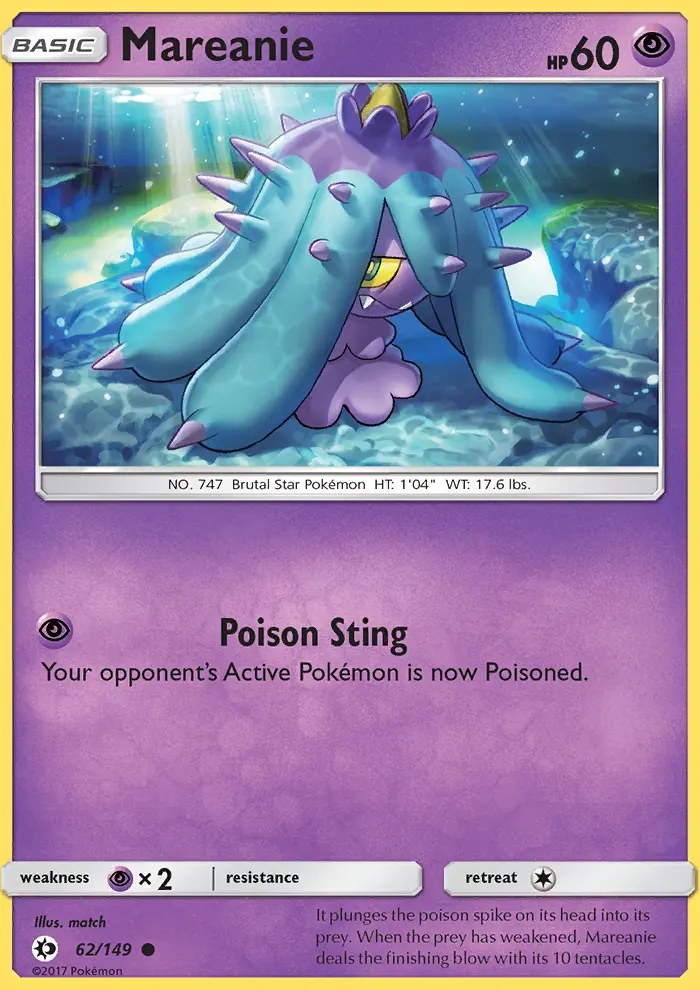 Mareanie, Pokémon card