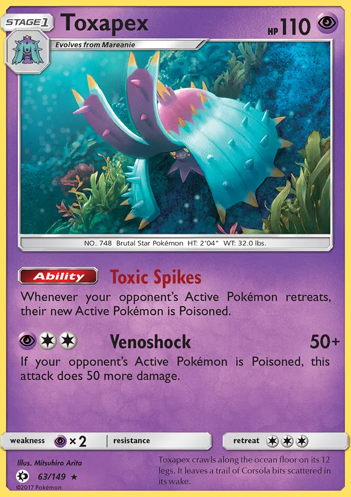 Toxapex, Pokémon card