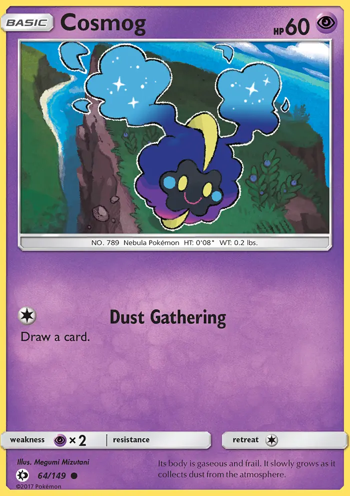 Cosmog, Pokémon card