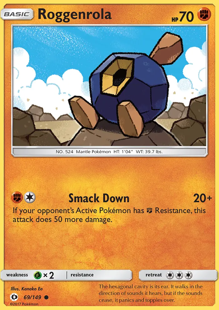 Roggenrola, Pokémon card