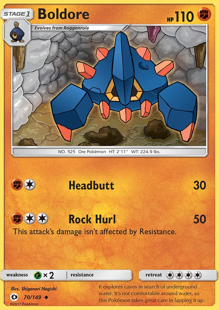 Boldore, Pokémon card