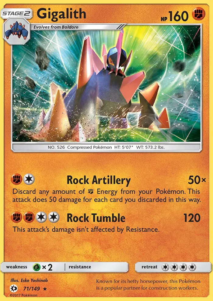 Gigalith, Pokémon card
