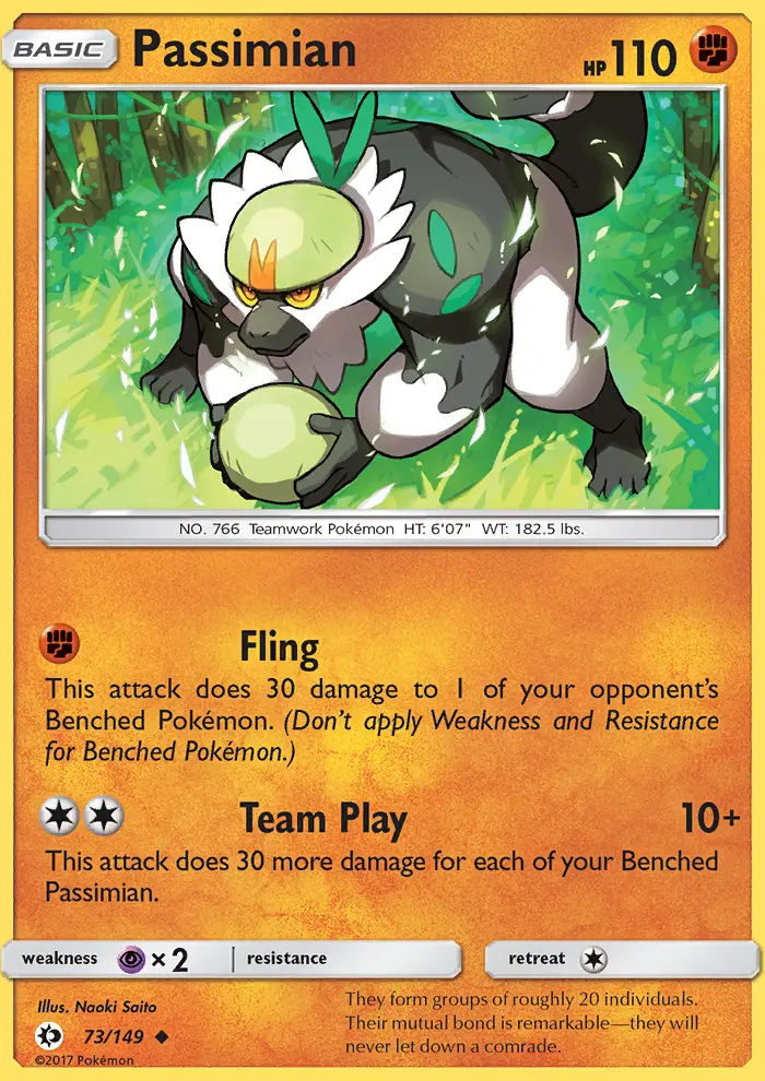 Passimian, Pokémon card