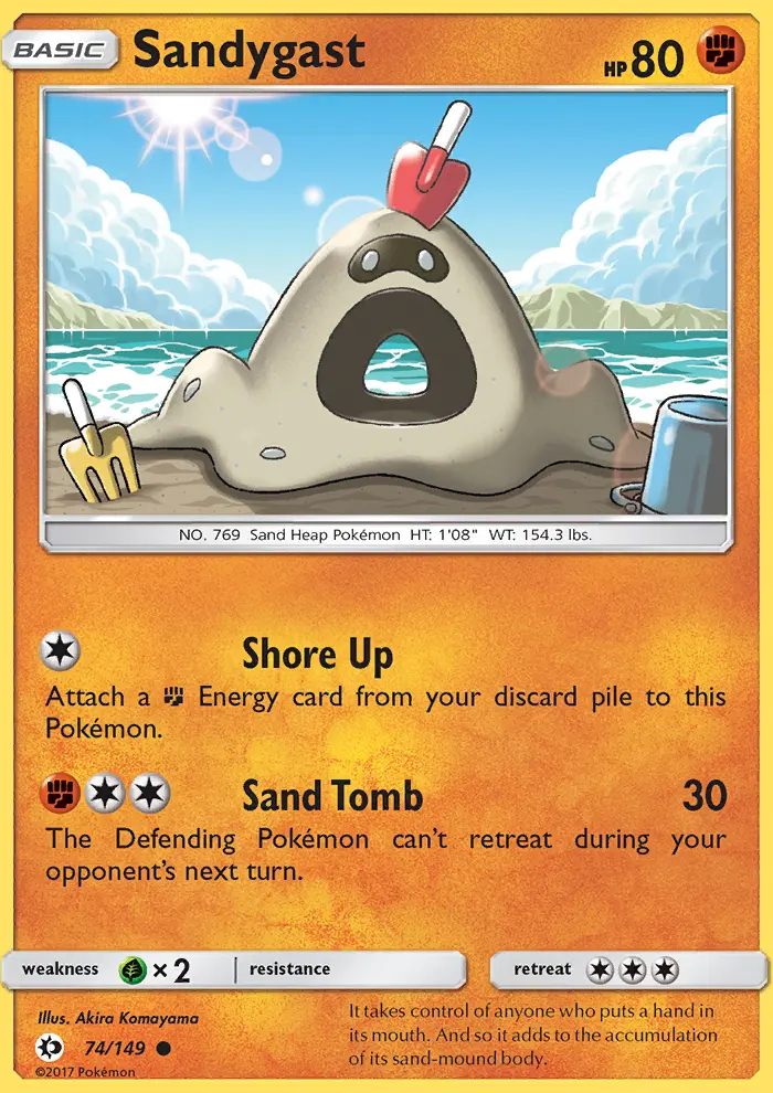 Sandygast, Pokémon card
