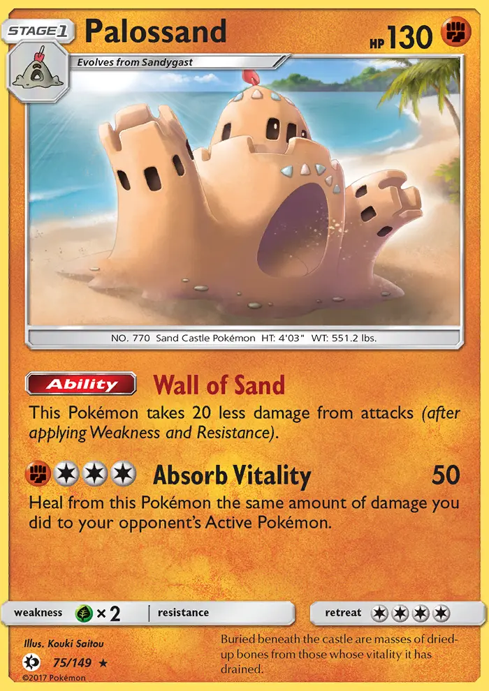 Palossand, Pokémon card