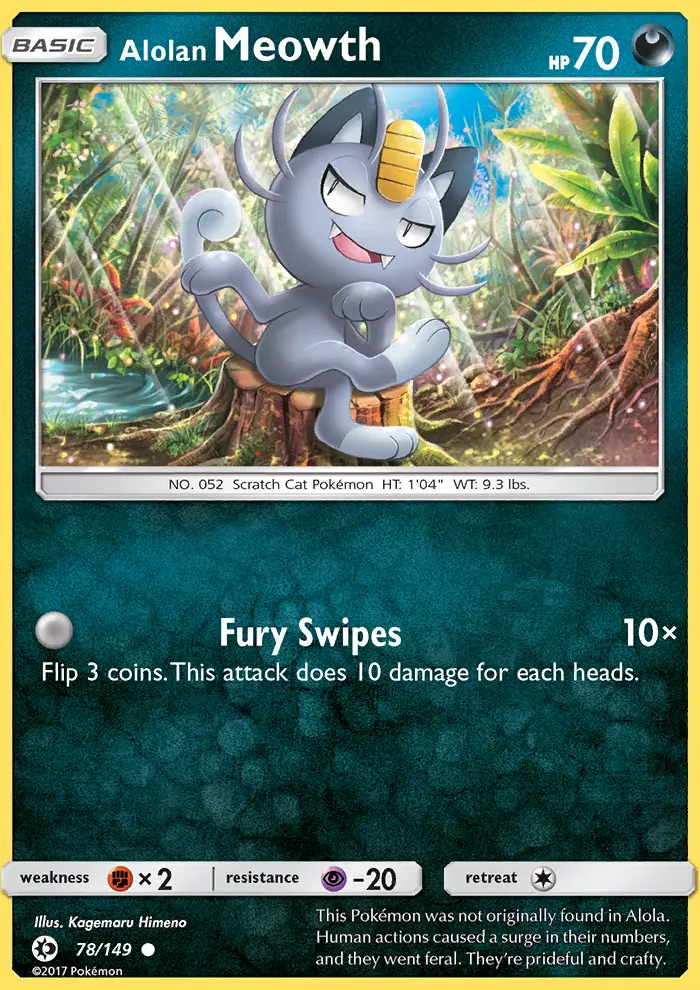 Alolan Meowth, Pokémon card