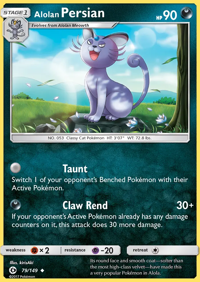 Alolan Persian, Pokémon card