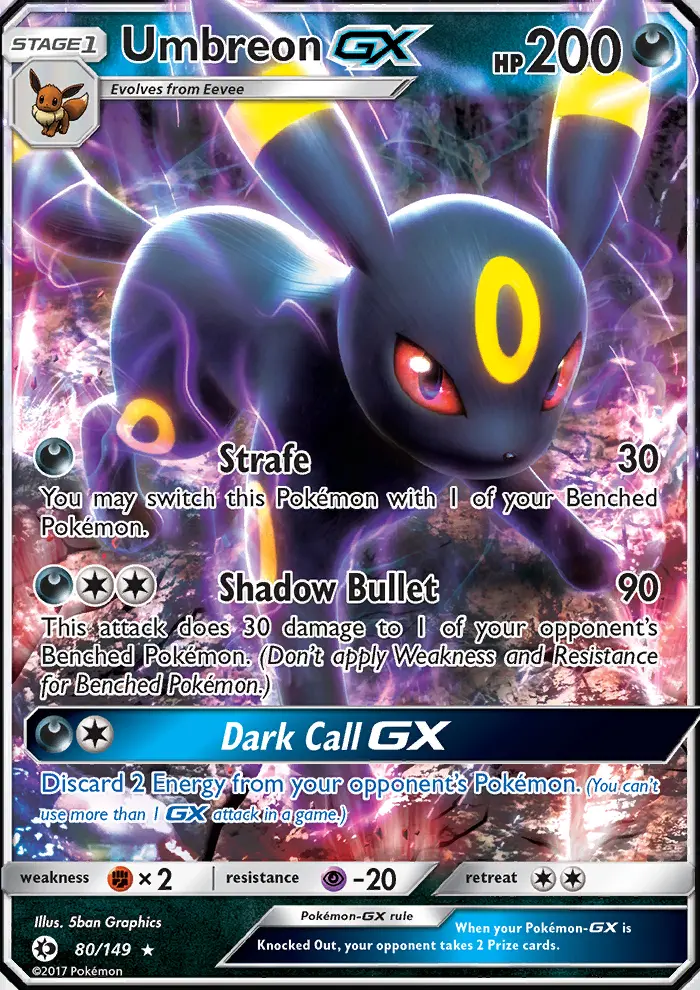 Umbreon GX, Pokémon card
