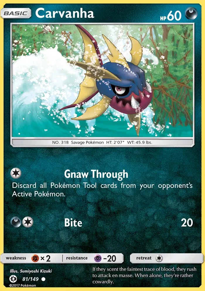 Carvanha, Pokémon card