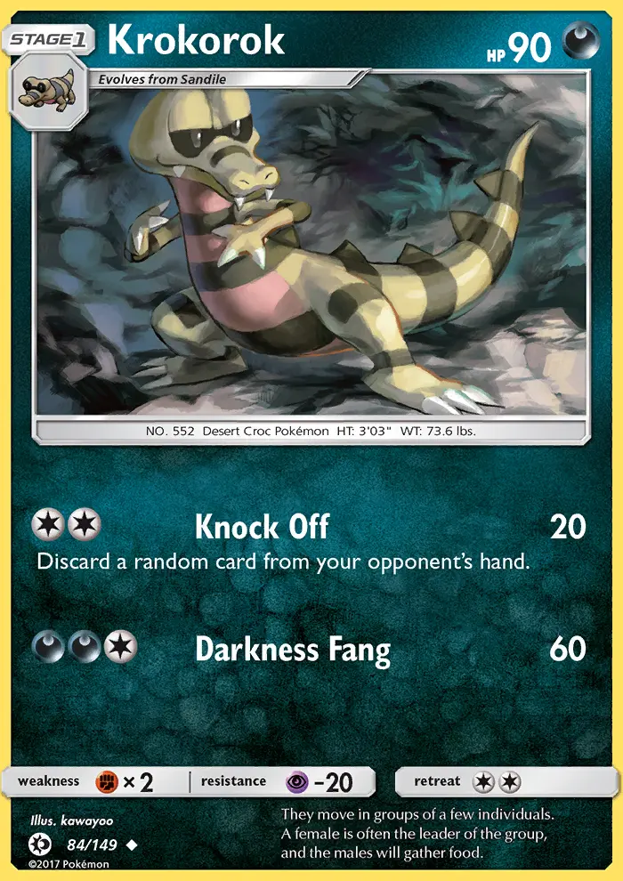Krokorok, Pokémon card
