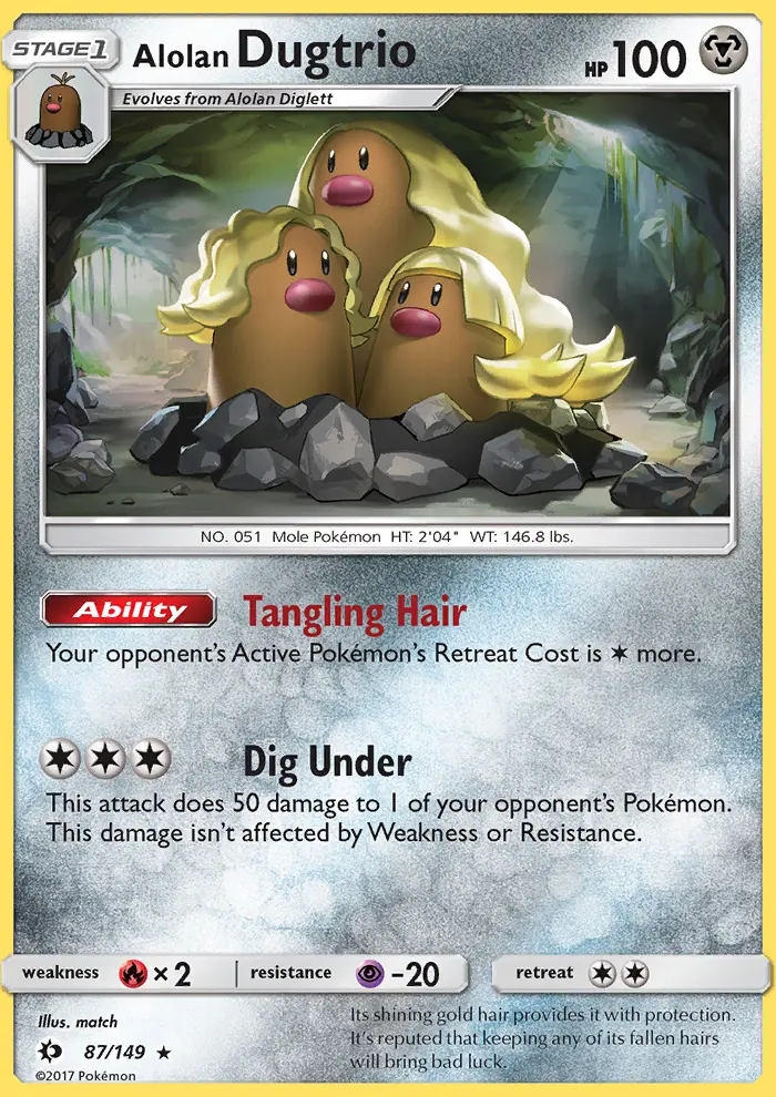 Alolan Dugtrio, Pokémon card