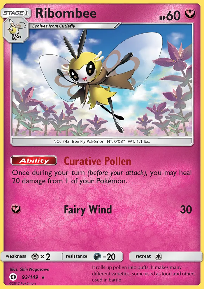 Ribombee, Pokémon card