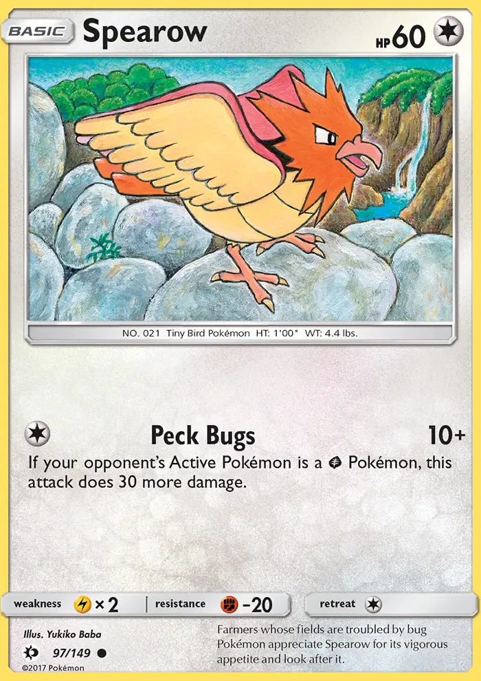 Spearow, Pokémon card