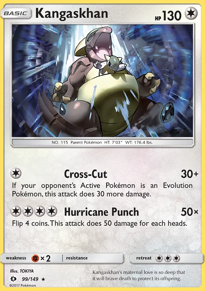 Kangaskhan, Pokémon card