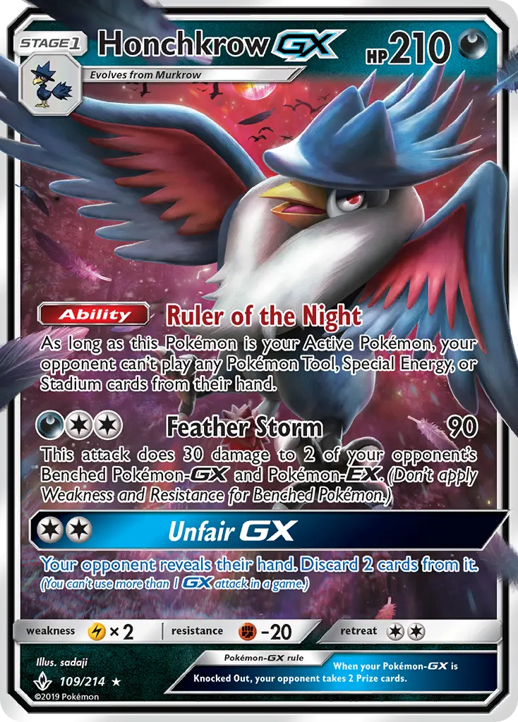 Honchkrow GX, Pokémon card