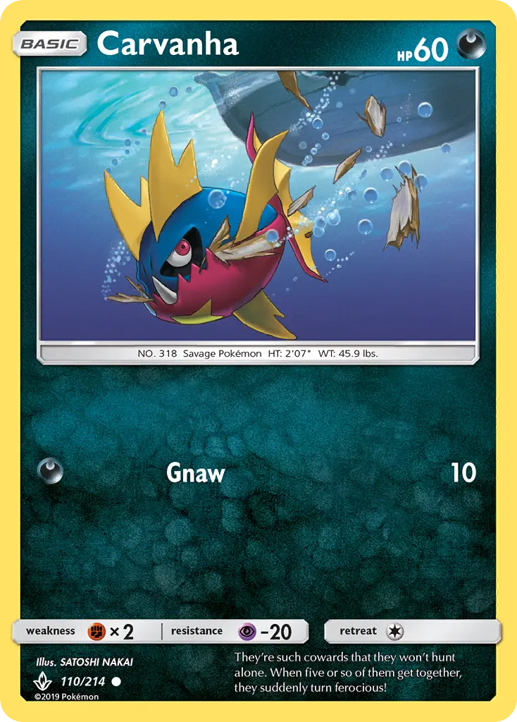 Carvanha, Pokémon card